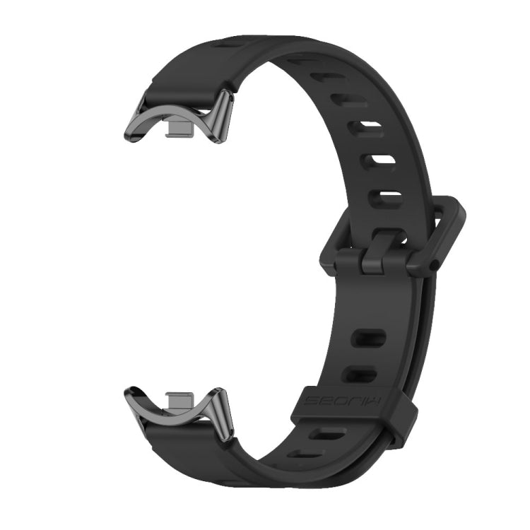 Mijobs Flat Hole Breathable Silicone Watch Band, For Xiaomi Smart Band 10 / 9 / 8