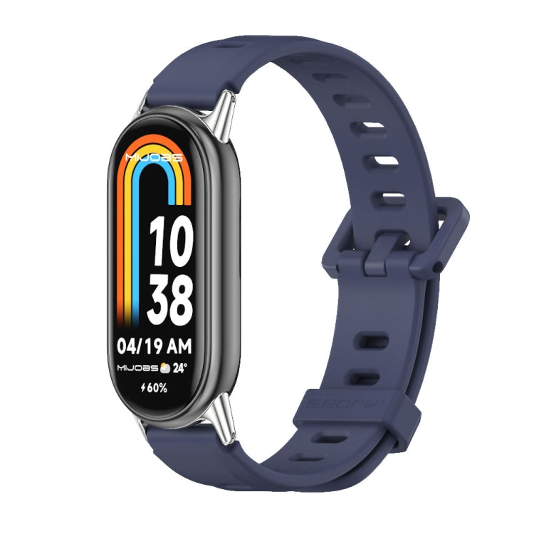 Bracelet de montre en silicone respirant à trou plat Mijobs, pour Xiaomi Mi Band 8/9/9 NFC