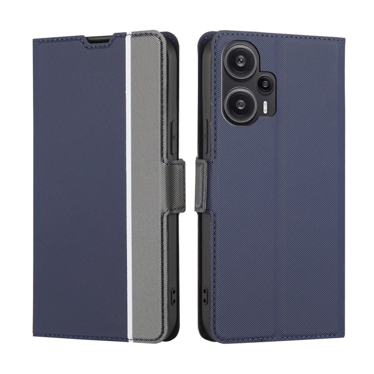 Twill Texture Side Button Leather Phone Case, For Xiaomi Redmi Note 12 Turbo
