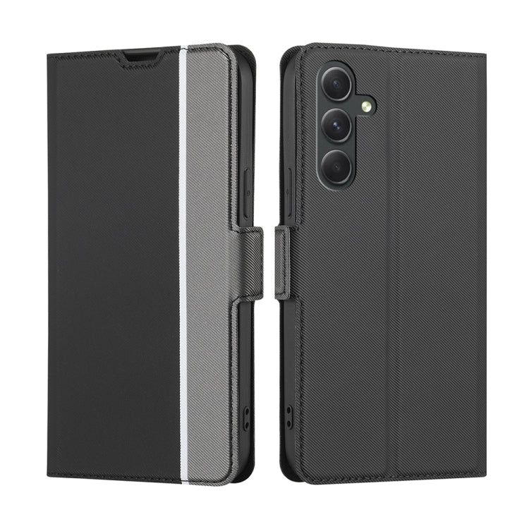 Twill Texture Side Button Leather Phone Case