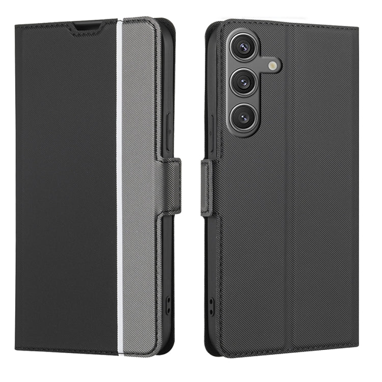 Twill Texture Side Button Leather Phone Case