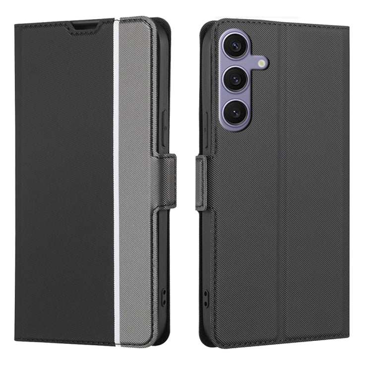 Twill Texture Side Button Leather Phone Case