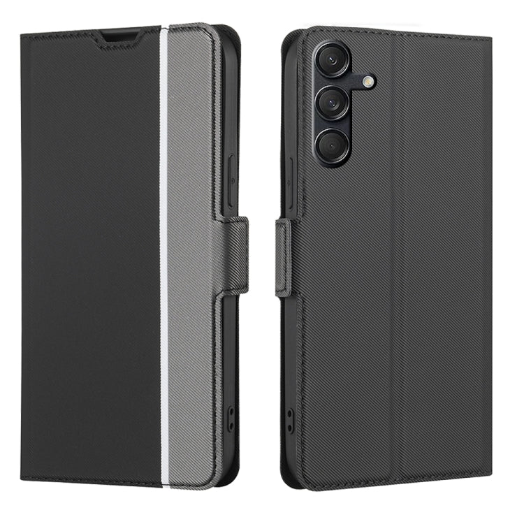 Twill Texture Side Button Leather Phone Case