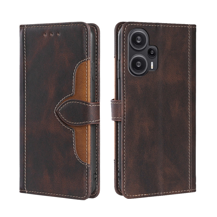 Skin Feel Magnetic Buckle Leather Phone Case