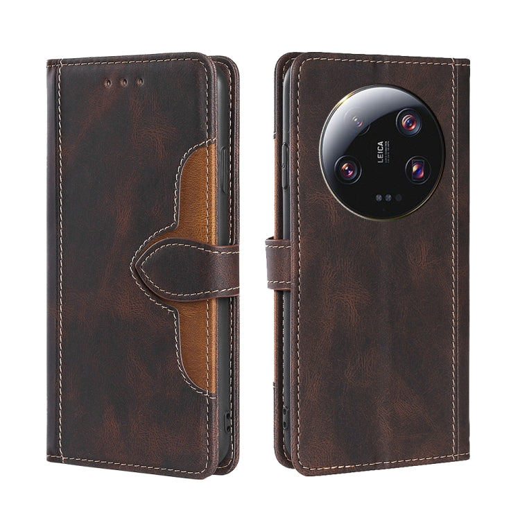 Skin Feel Magnetic Buckle Leather Phone Case