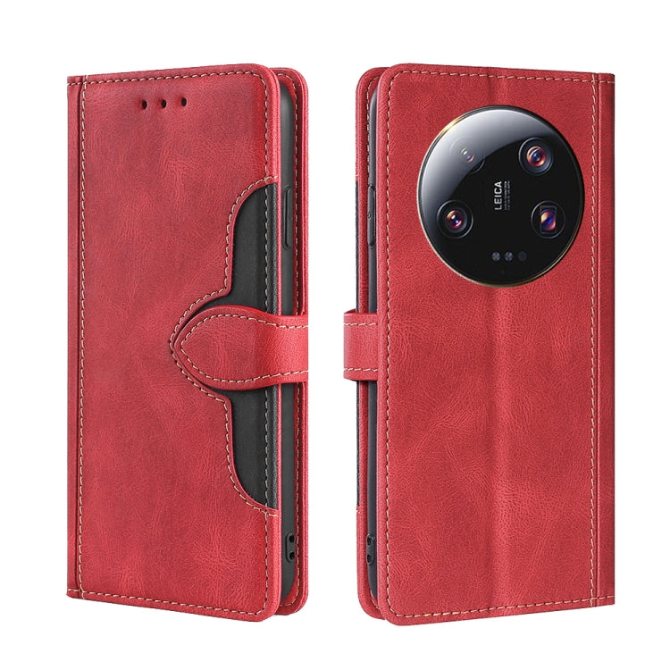 Skin Feel Magnetic Buckle Leather Phone Case