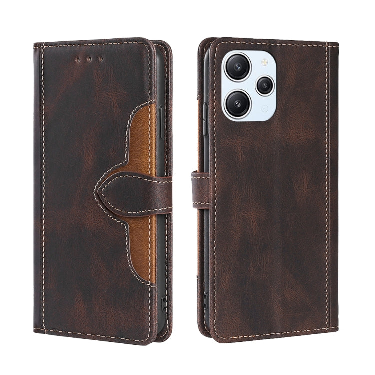 Skin Feel Magnetic Buckle Leather Phone Case