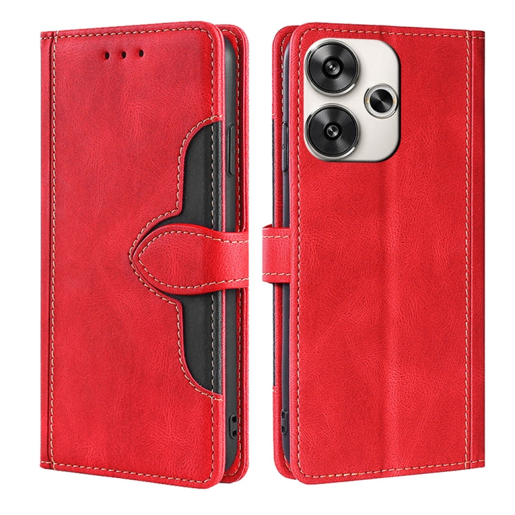 Skin Feel Magnetic Buckle Leather Phone Case