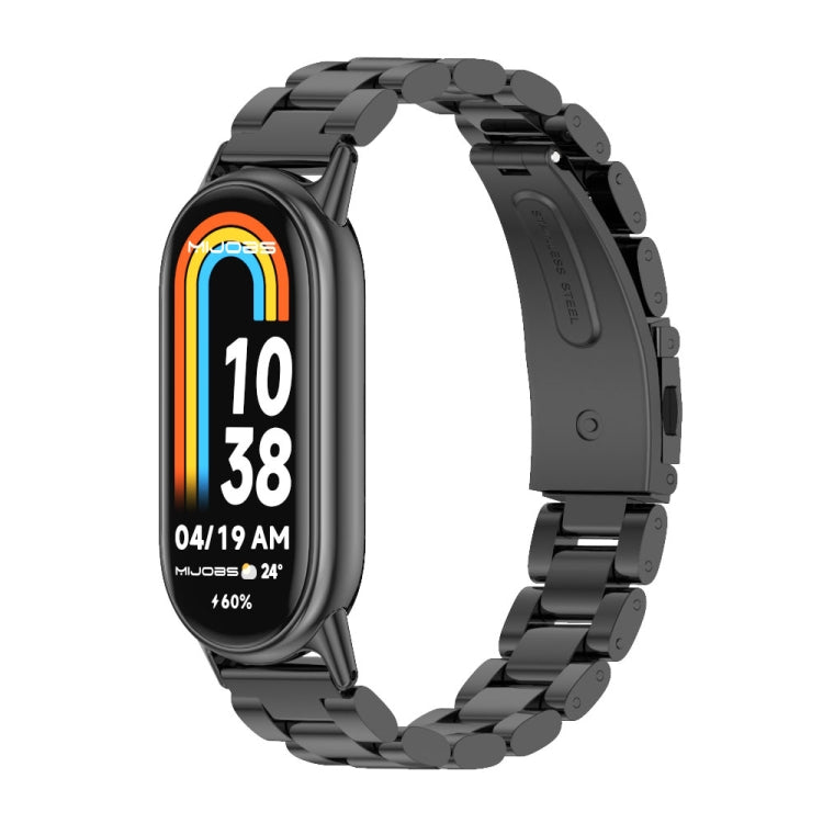 Bracelet de montre Mijobs à trois perles en acier inoxydable, pour Xiaomi Mi Band 8/9/9 NFC