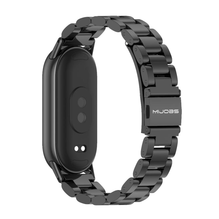 Bracelet de montre Mijobs à trois perles en acier inoxydable, pour Xiaomi Mi Band 8/9/9 NFC