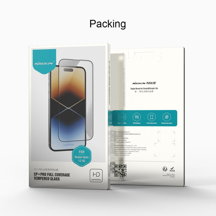 NILLKIN CP+Pro 9H Explosion-proof Tempered Glass Film, For Xiaomi Redmi Note 13 4G, For Xiaomi Redmi 13C, For Xiaomi Redmi A2 / A2+