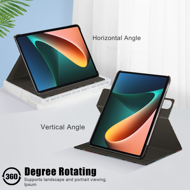 Solid Color 360 Degrees Rotation Tablet Leather Case with Holder, For Xiaomi Mi Pad 5