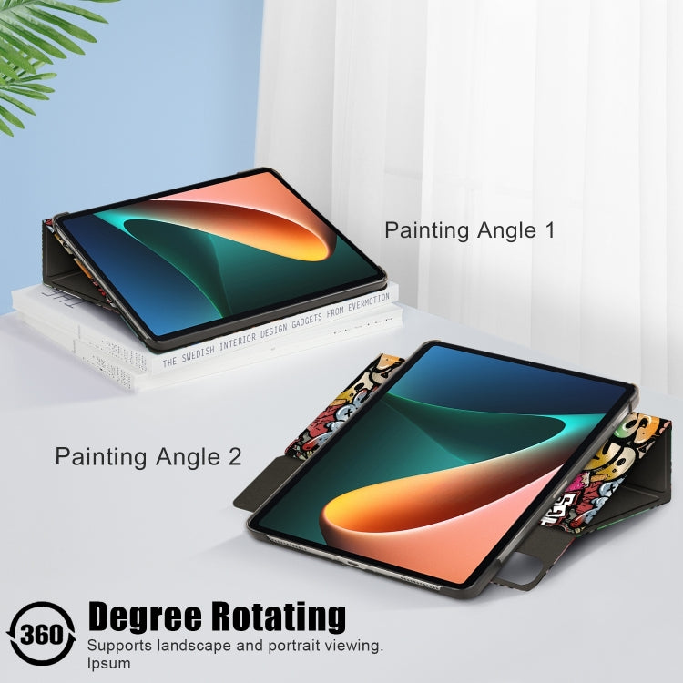 Solid Color 360 Degrees Rotation Tablet Leather Case with Holder, For Xiaomi Mi Pad 5