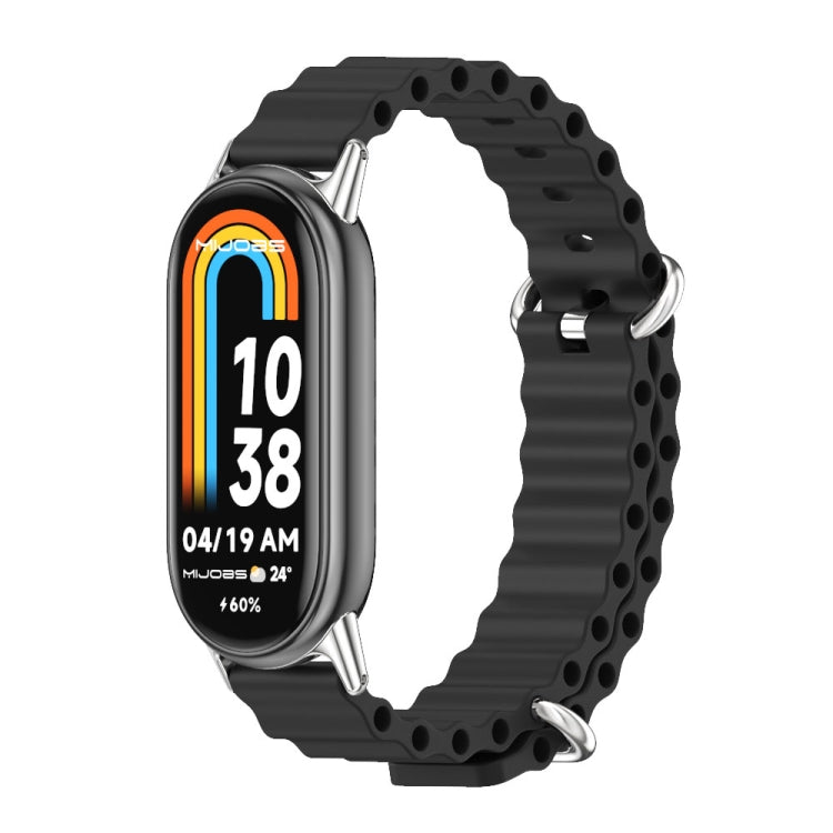 Mijobs Marine Silicone Breathable Watch Band, For Xiaomi Smart Band 10 / 9 / 8