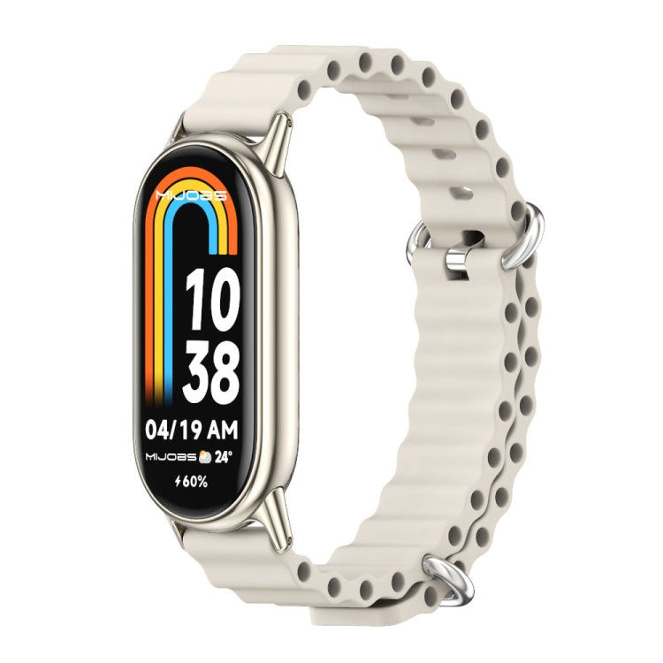 Mijobs Marine Silicone Breathable Watch Band, For Xiaomi Smart Band 10 / 9 / 8