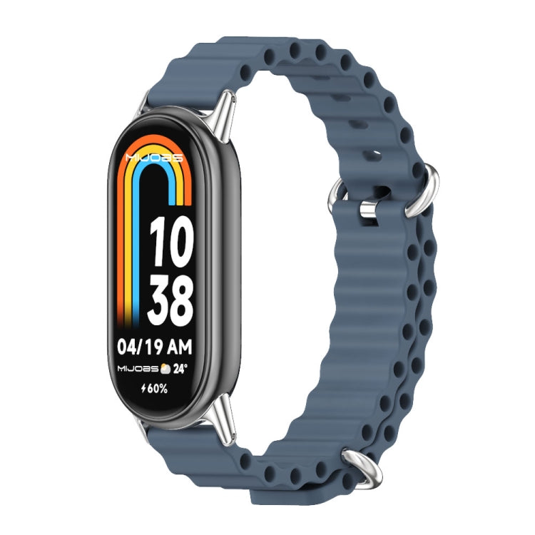 Mijobs Marine Silicone Breathable Watch Band, For Xiaomi Smart Band 10 / 9 / 8
