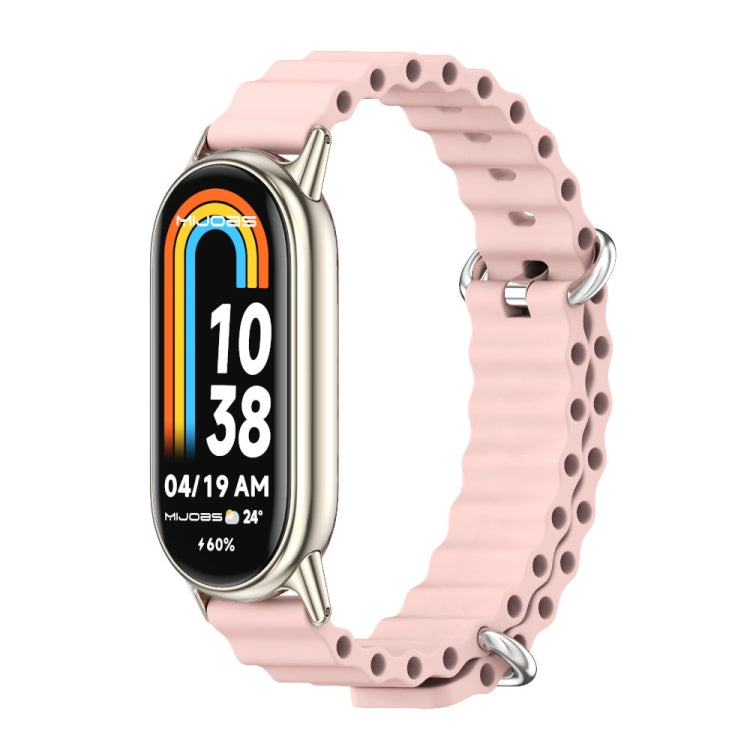 Bracelet de montre Mijobs en silicone respirant, compatible avec Xiaomi Mi Band 8/9/9 NFC