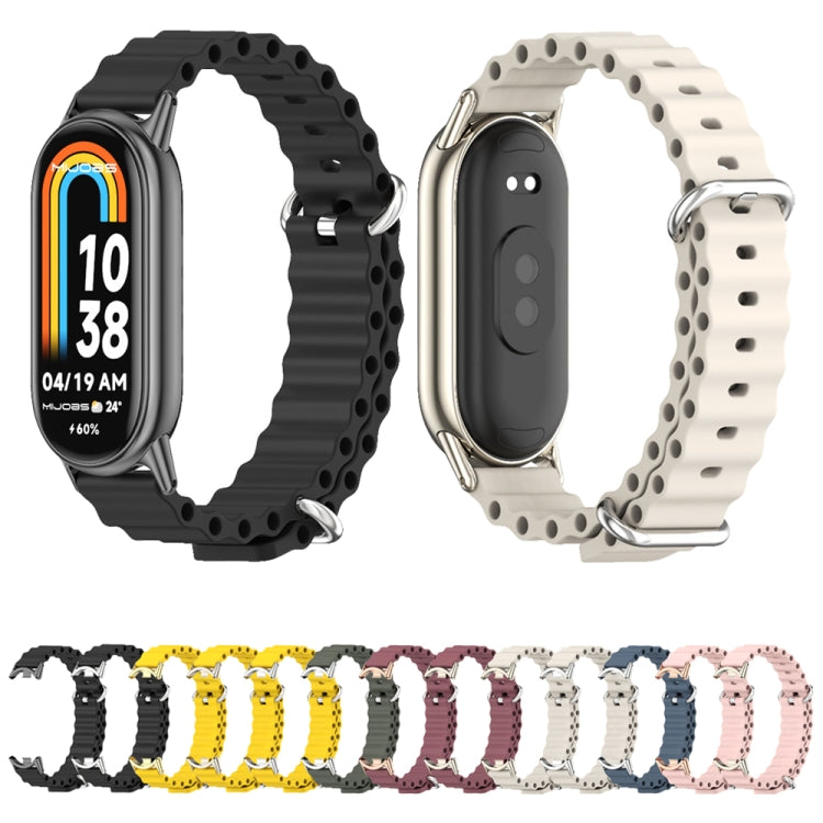 Bracelet de montre Mijobs en silicone respirant, compatible avec Xiaomi Mi Band 8/9/9 NFC