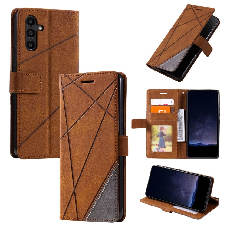 Skin Feel Splicing Leather Phone Case, For Samsung Galaxy Xcover 7, For Samsung Galaxy A55 5G, For Samsung Galaxy A35 5G, For Samsung Galaxy S24 Ultra 5G