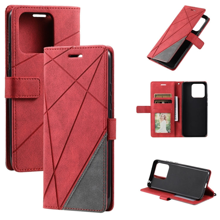 Skin Feel Splicing Leather Phone Case