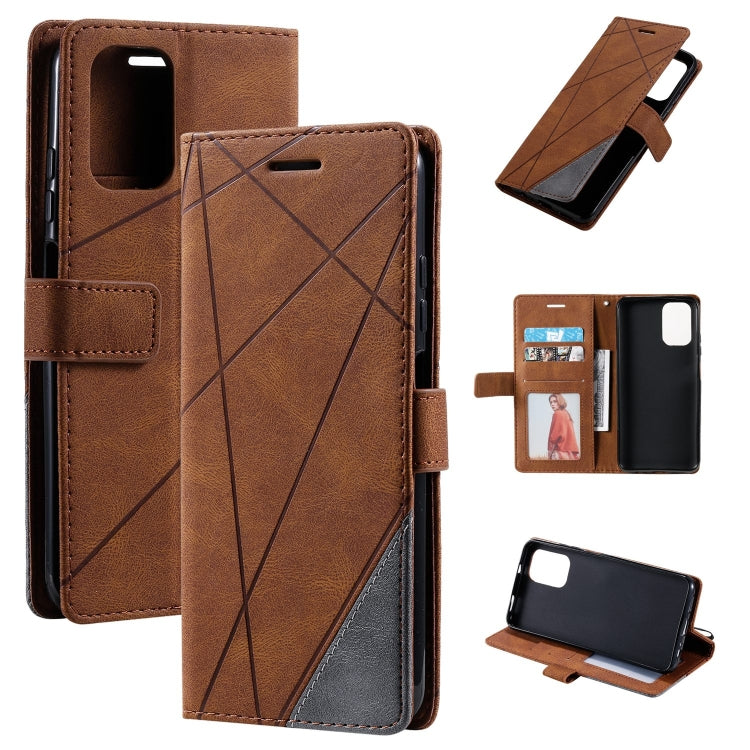 Skin Feel Splicing Leather Phone Case