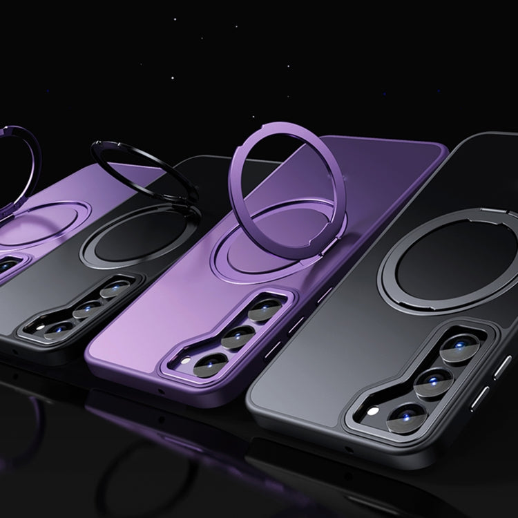 Coque magnétique MagSafe rotative à 360°, effet peau, pour Samsung Galaxy S23 5G et Samsung Galaxy S23 Ultra 5G