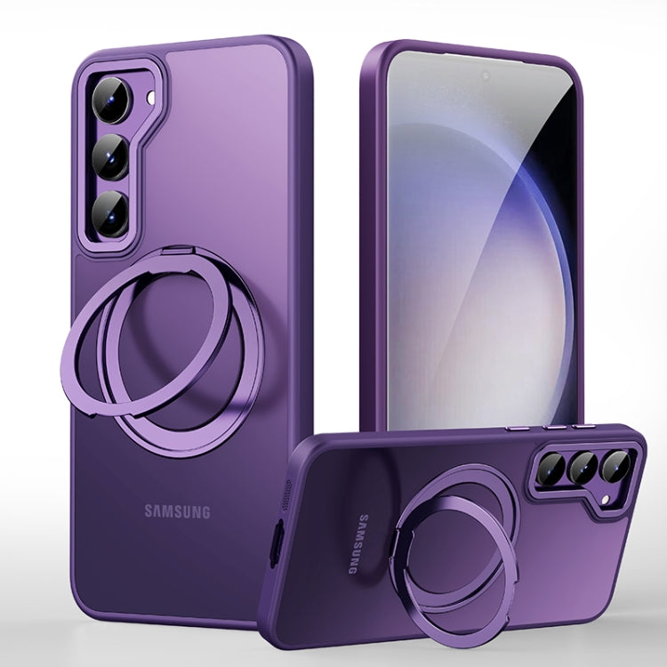 Coque magnétique MagSafe rotative à 360°, effet peau, pour Samsung Galaxy S23 5G et Samsung Galaxy S23 Ultra 5G
