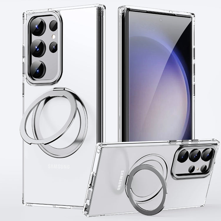 Coque magnétique MagSafe rotative à 360°, effet peau, pour Samsung Galaxy S23 5G et Samsung Galaxy S23 Ultra 5G