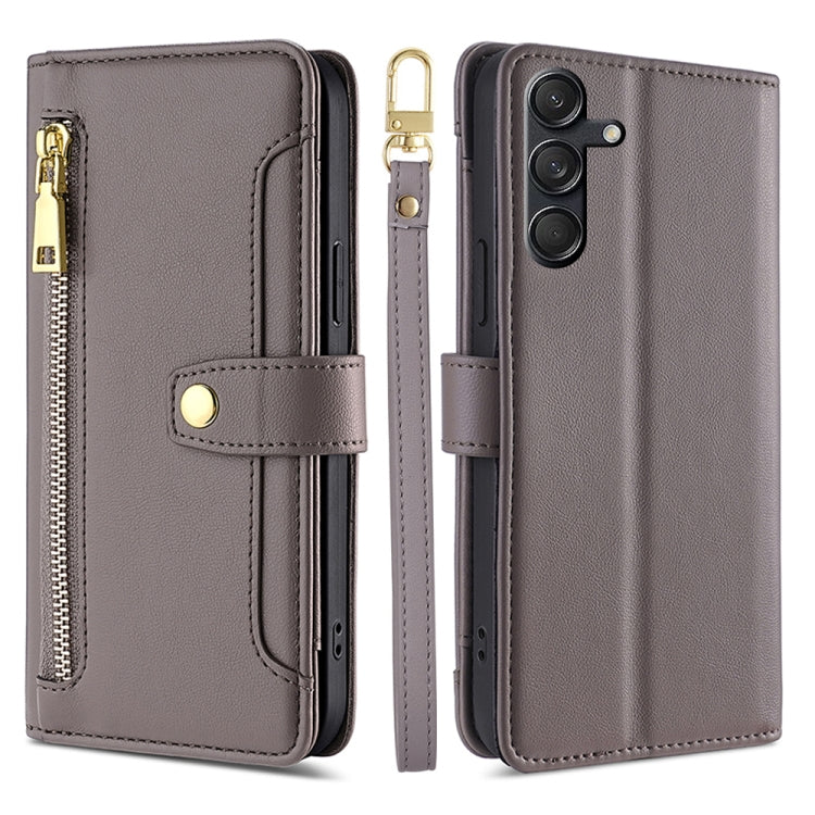 Étui portefeuille en cuir à fermeture éclair et motif mouton pour Samsung Galaxy M55 5G, Samsung Galaxy M15, Samsung Galaxy Xcover 7 5G, Samsung Galaxy S24 Ultra 5G et Samsung Galaxy S24+ 5G