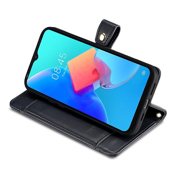 Sheep Texture Cross-body Zipper Wallet Leather Phone Case