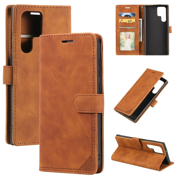 Skin Feel RFID Blocking Leather Phone Case, For Samsung Galaxy S23 5G, For Samsung Galaxy S23 Ultra 5G