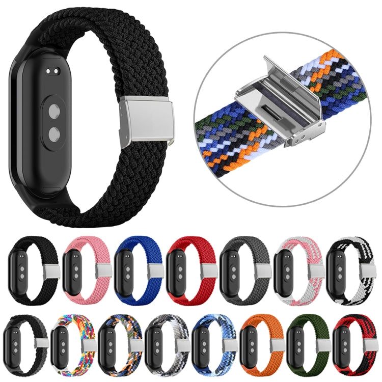 Bracelet de montre réglable en nylon tressé avec boucle en acier, pour Xiaomi Mi Band 8