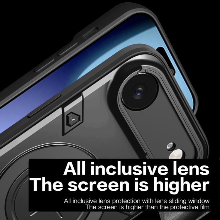 CD Texture Sliding Camshield Magnetic Holder Phone Case, For iPhone Air, For iPhone 16 Pro Max, For iPhone 16 Pro, For iPhone 16 Plus