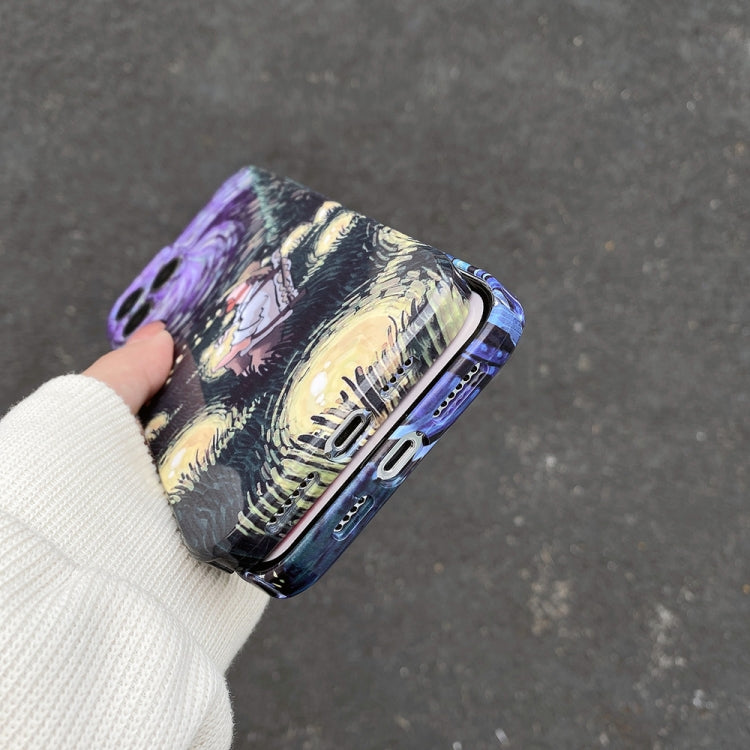 Oil Painting Pattern Glossy PC Phone Case, For iPhone 14 Pro, For iPhone 14 Pro Max, For iPhone 13 Pro Max, For iPhone 13 Pro, For iPhone 13, For iPhone 12