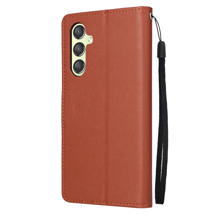 Multifunctional 3 Card Slots Leather Phone Case, For Samsung Galaxy A24 4G