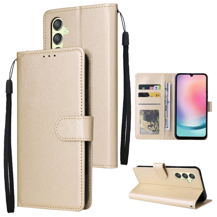 Multifunctional 3 Card Slots Leather Phone Case, For Samsung Galaxy A24 4G