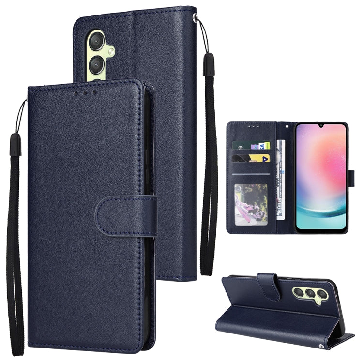 Multifunctional 3 Card Slots Leather Phone Case, For Samsung Galaxy A24 4G