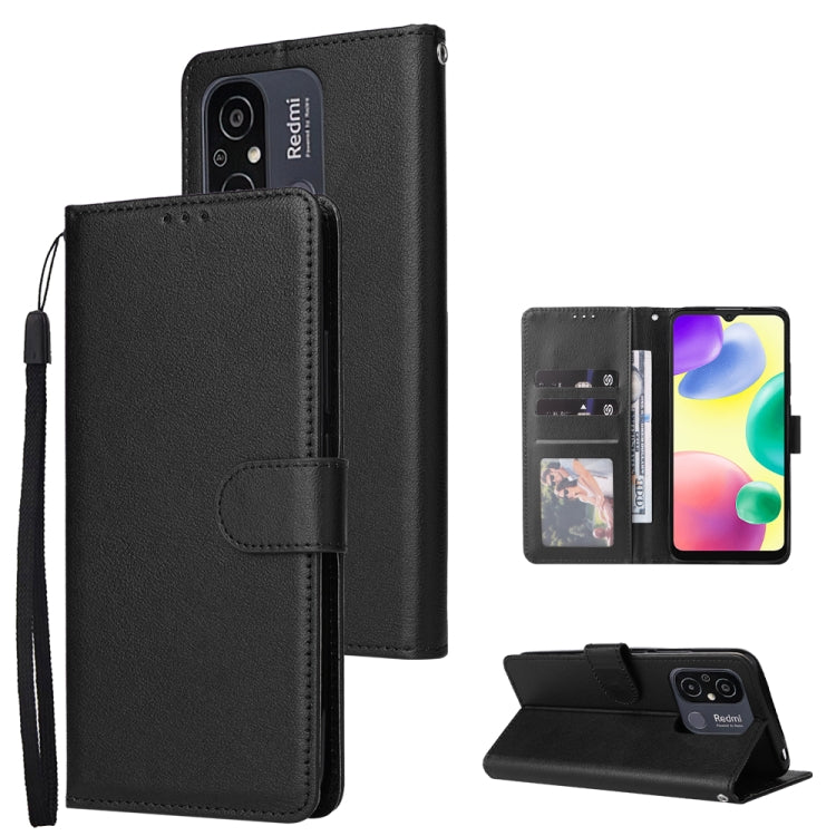 Multifunctional 3 Card Slots Leather Phone Case, For Xiaomi Redmi 11A 4G, For Xiaomi Redmi 12C