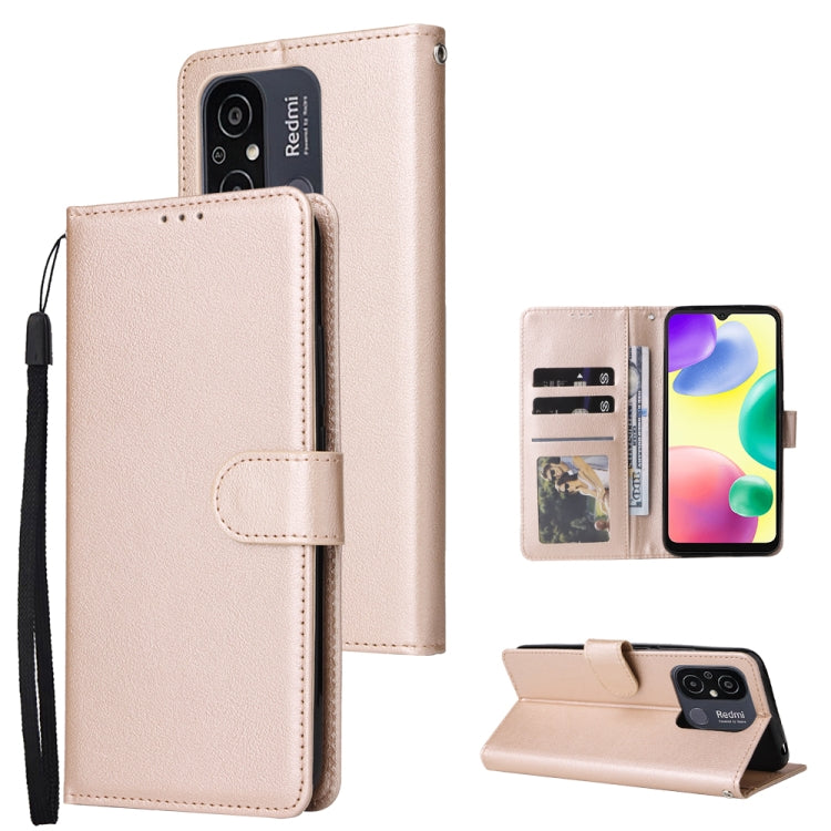 Multifunctional 3 Card Slots Leather Phone Case, For Xiaomi Redmi 11A 4G, For Xiaomi Redmi 12C