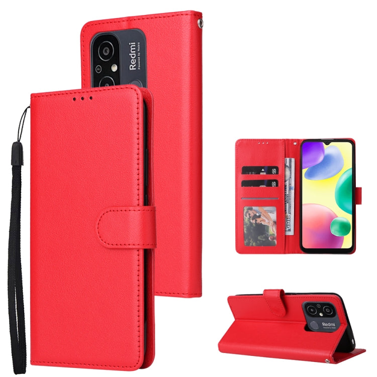 Multifunctional 3 Card Slots Leather Phone Case, For Xiaomi Redmi 11A 4G, For Xiaomi Redmi 12C