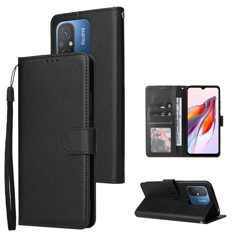 Multifunctional 3 Card Slots Leather Phone Case, For Xiaomi Redmi 11A 4G, For Xiaomi Redmi 12C
