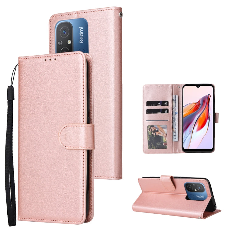 Multifunctional 3 Card Slots Leather Phone Case, For Xiaomi Redmi 11A 4G, For Xiaomi Redmi 12C