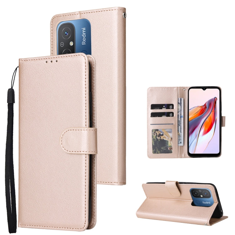 Multifunctional 3 Card Slots Leather Phone Case, For Xiaomi Redmi 11A 4G, For Xiaomi Redmi 12C
