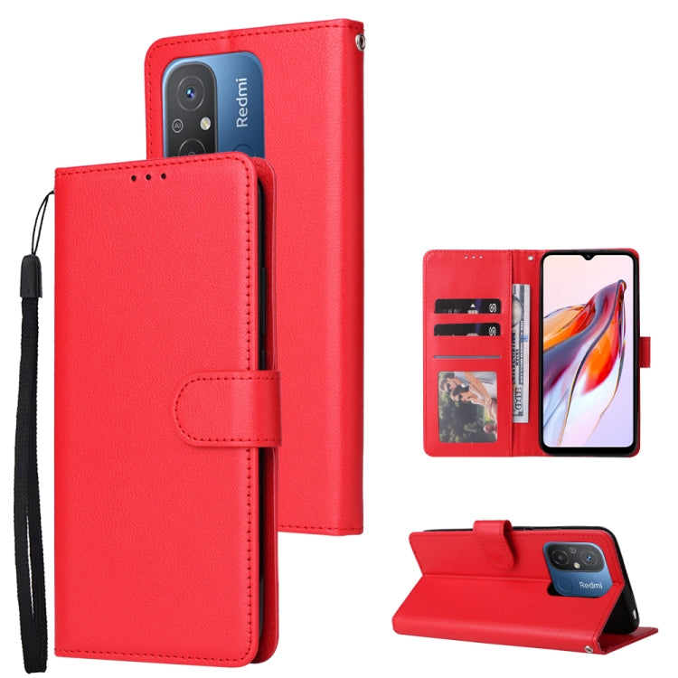 Multifunctional 3 Card Slots Leather Phone Case, For Xiaomi Redmi 11A 4G, For Xiaomi Redmi 12C