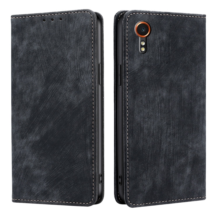 RFID Anti-theft Brush Magnetic Leather Phone Case