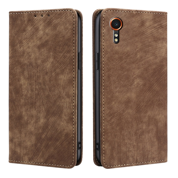 RFID Anti-theft Brush Magnetic Leather Phone Case