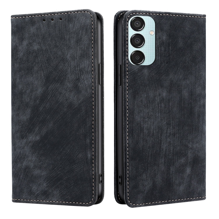 RFID Anti-theft Brush Magnetic Leather Phone Case