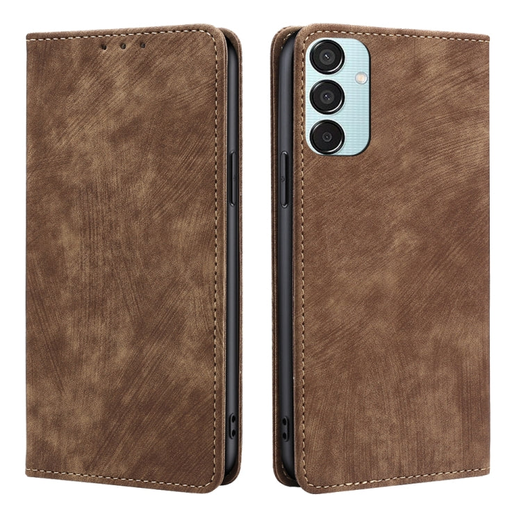 RFID Anti-theft Brush Magnetic Leather Phone Case