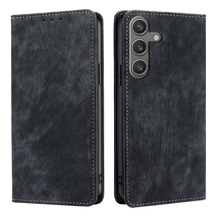 RFID Anti-theft Brush Magnetic Leather Phone Case