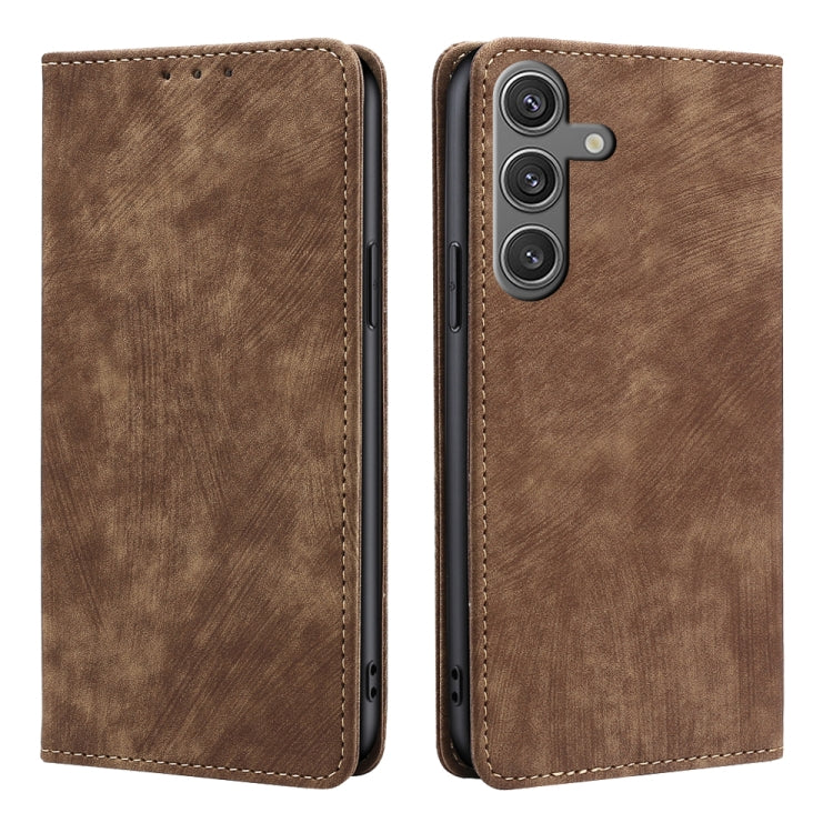 RFID Anti-theft Brush Magnetic Leather Phone Case